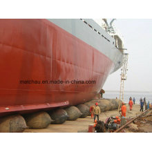 Inflatable Marine Airbag for Ship Launching and Landing